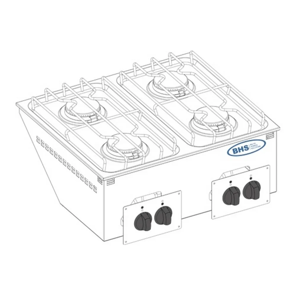 Augstas kvalitātes gāzes plīts DPC70G ar 19.0 kW jaudu