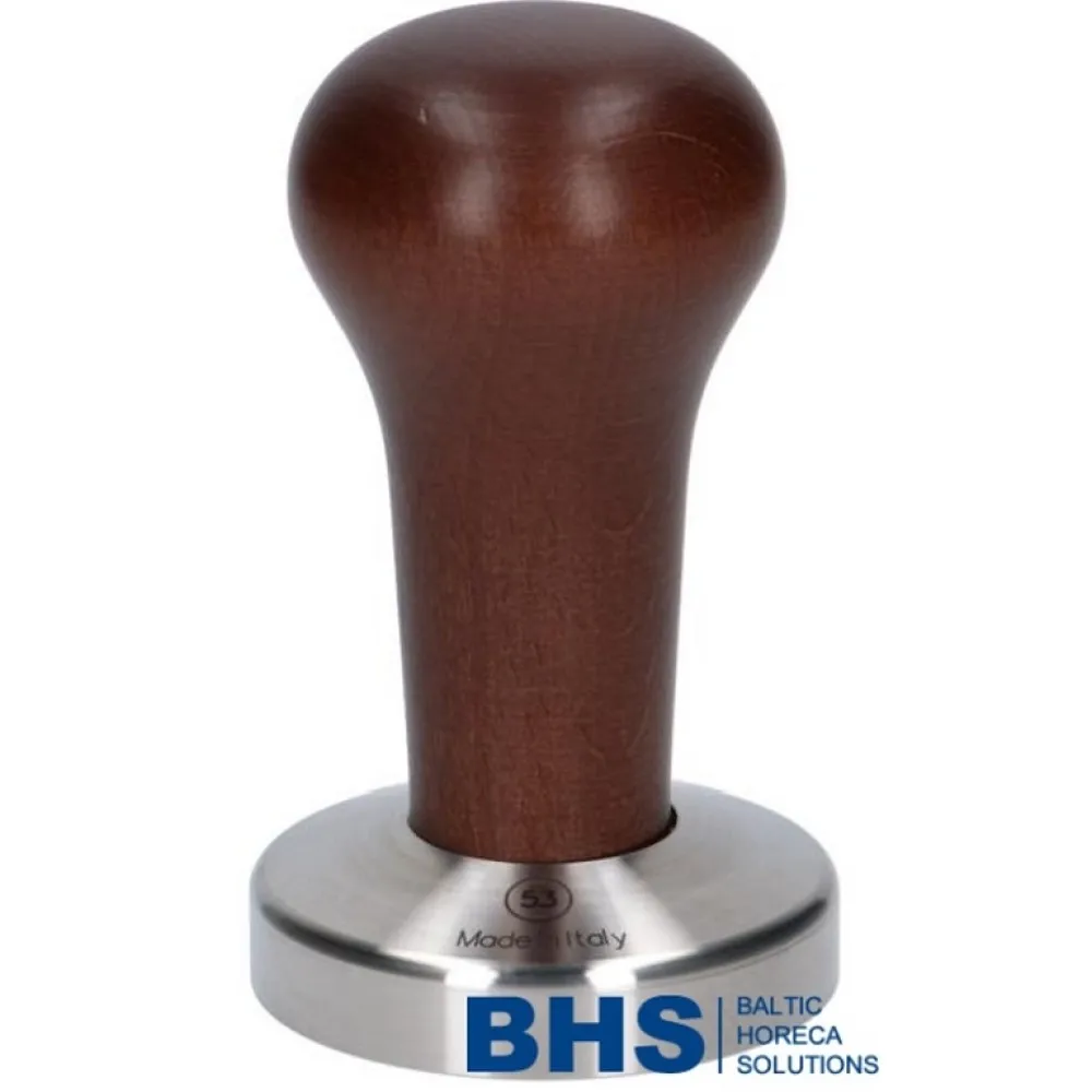 Professional 53 mm Espresso Tamper with Wooden Handle