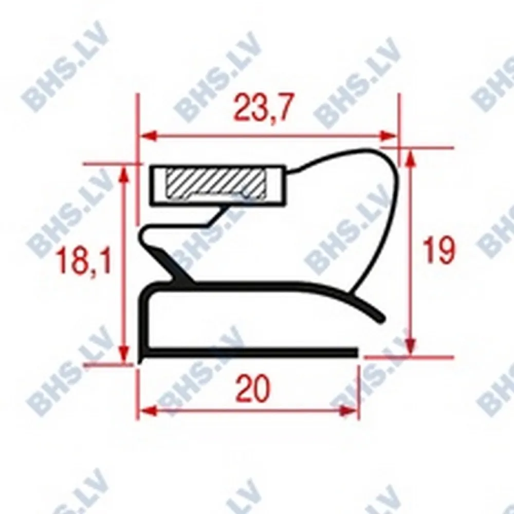 Joint de Porte MIDDLE L2005 2000 mm