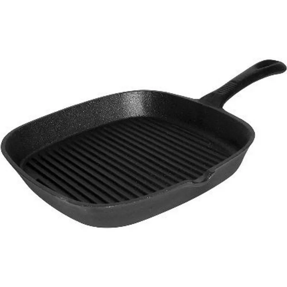 Versatile Square Cast Iron Pan - 240 mm