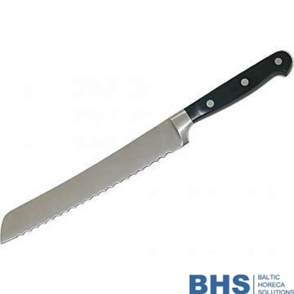 Couteau à Pain 20 cm - Noir Élégant pour Chefs modernes