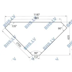 Corner table external 90 