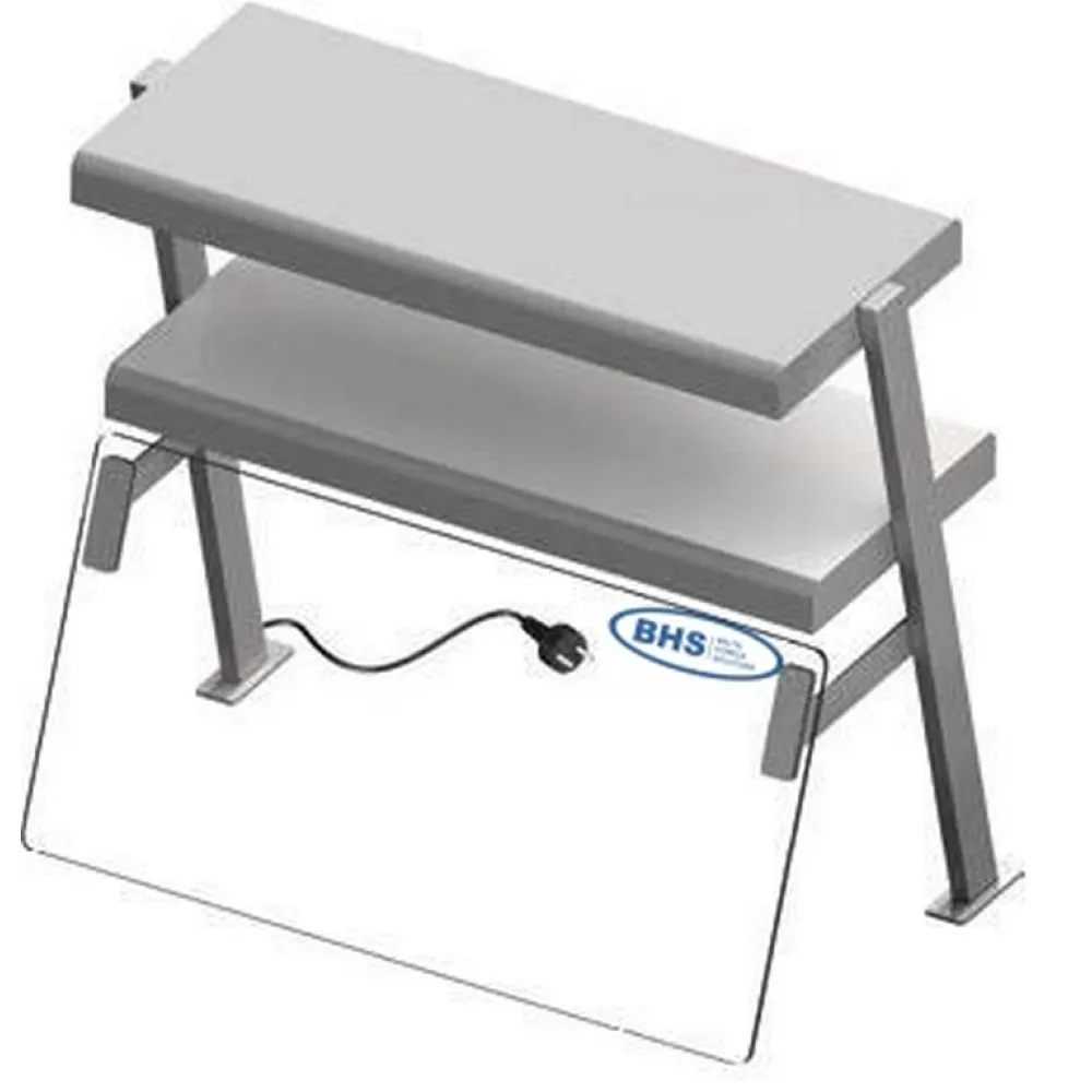 Protection thermique avec étagère en verre trempé 774-45
