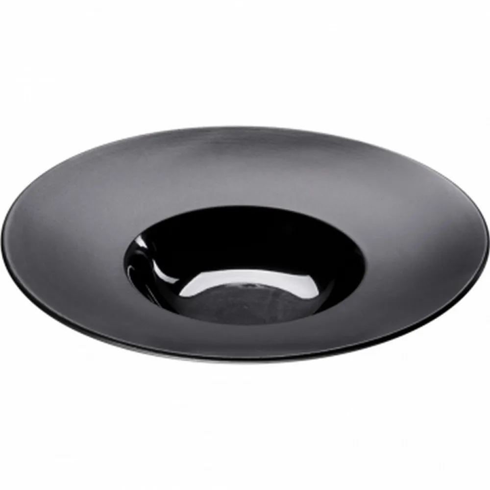Juoda porceliano lėkštė 305 mm – elegancijos simbolis