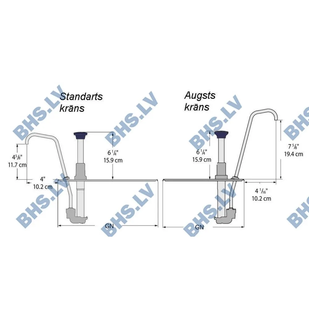 Pumpis GN1/3 augsta krāna modelis