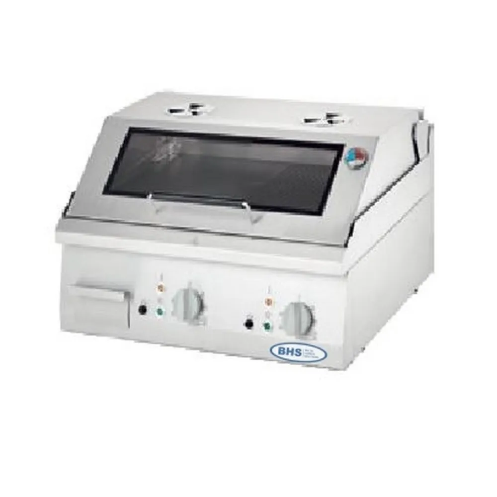 Electric Ribbed Grill with Lid - 8.1 kW Power
