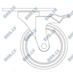 Cinkotu riteņu komplekts RC 125 mm