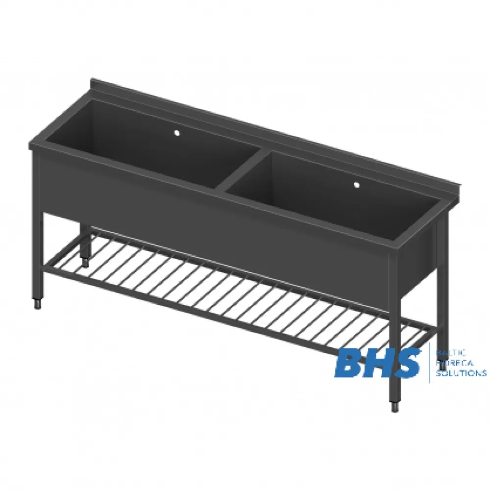Table extérieure avec deux réservoirs et rangement en grillage
