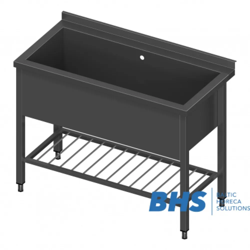 Innovative Work Table with Integrated Pool and Grid Shelf 1200