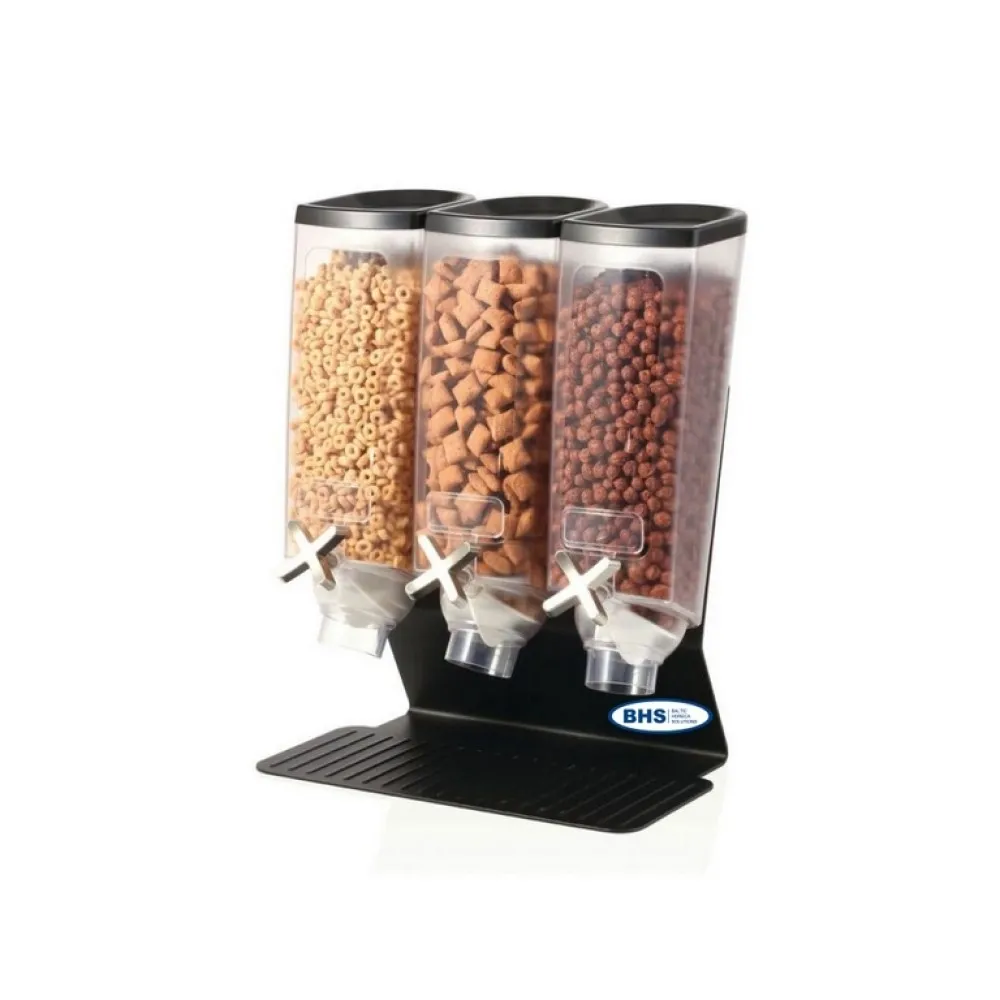 Hotel-Grade Dry Food Dispenser - 3 Compartment Design