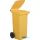 Vibrant Yellow 120-Liter Trash Can