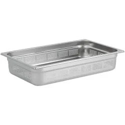 Perforated GN1/1 container h-100 mm, s/steel , STANDART