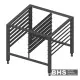 Heavy-Duty Convection Oven Stand with Guide Rails