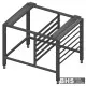 Commercial Grade Stand for Convection Oven with Rail Adjustments