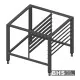Adjustable Convection Oven Stand for Six GN1/1 Trays