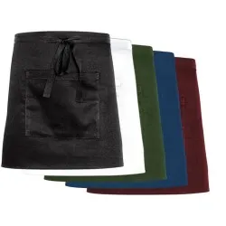 Apron mini with pocket black