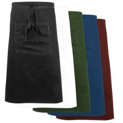 Apron midi with pocket black