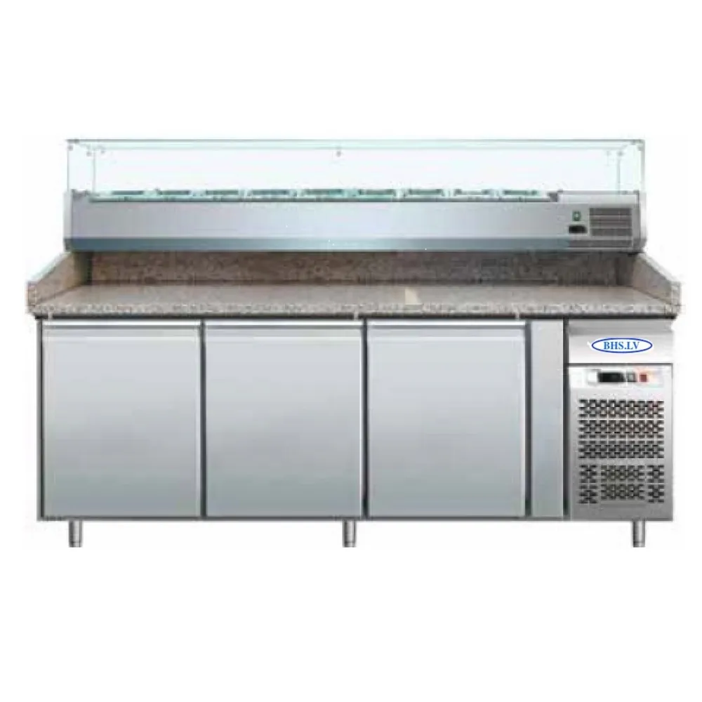 Pizza Prep Table with Refrigerated Display