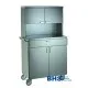 Mobile Stainless Steel Waiter Station with Storage