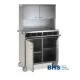 Mobile Stainless Steel Waiter Station with Storage