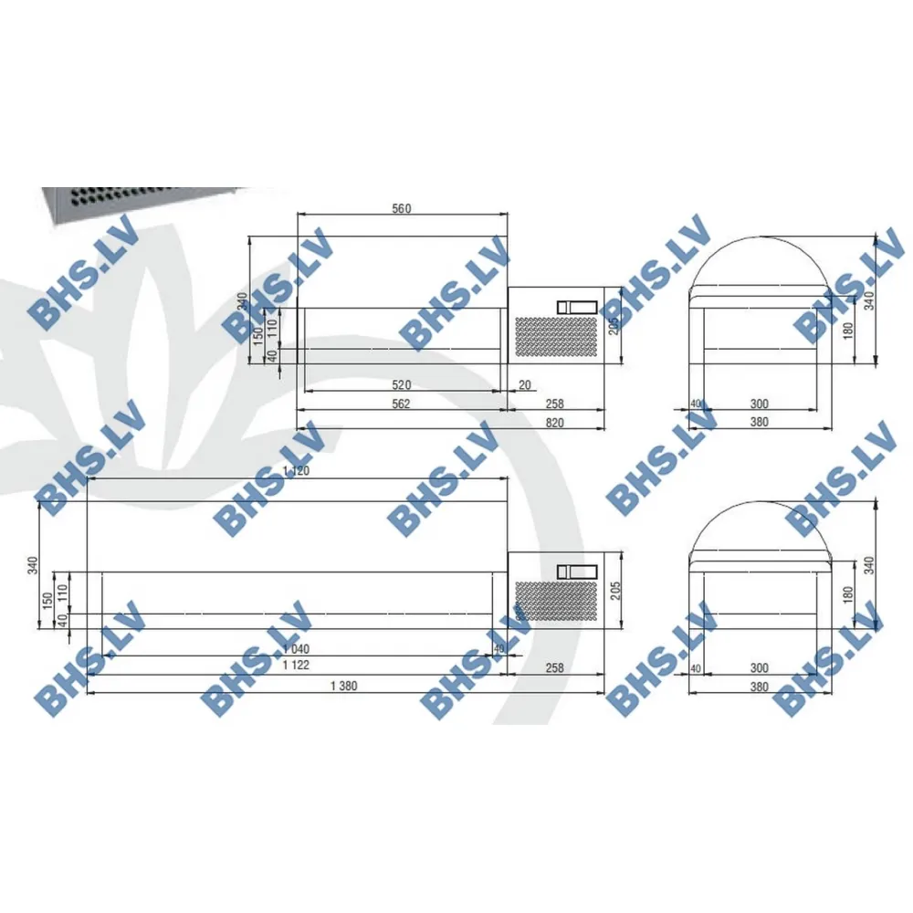 RHEIN 1400 Refrigerated Food Counter