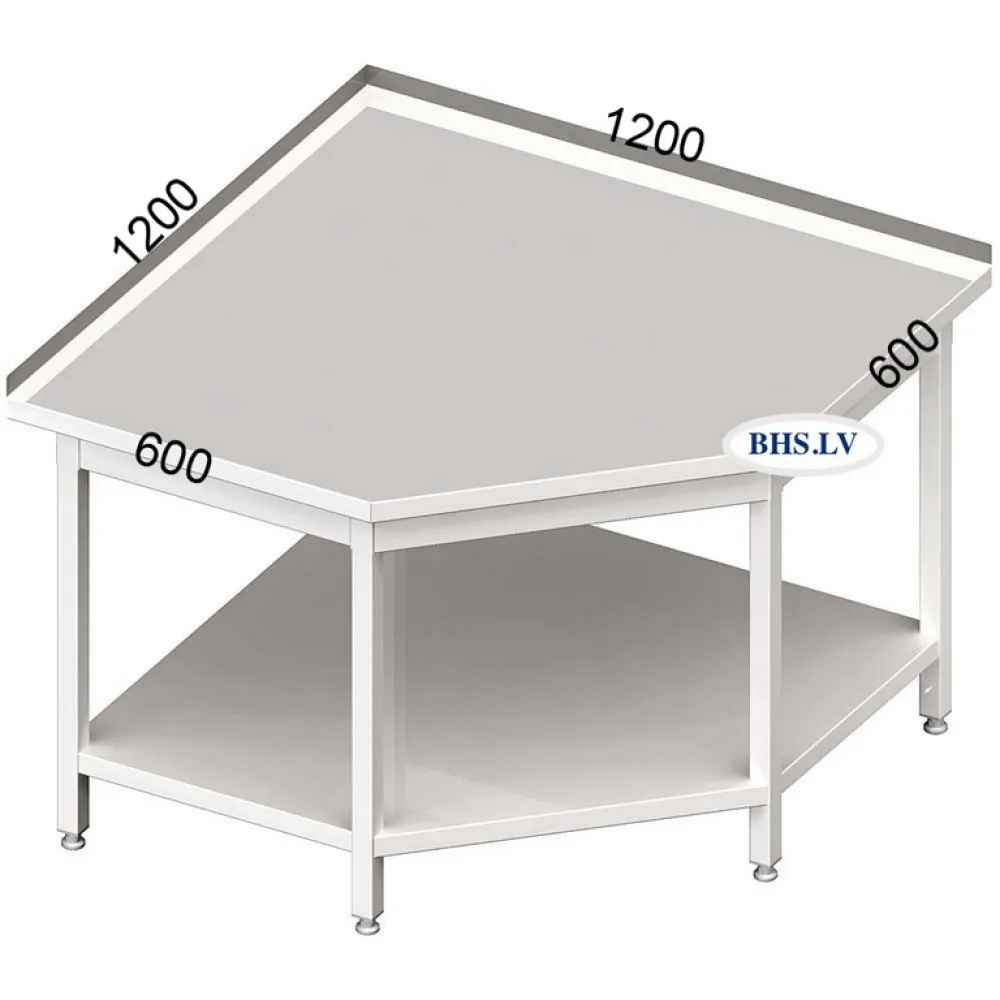 Table de coin en acier 600/600 - Solution moderne pour votre intérieur