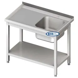 Metal table with sink and self  2200