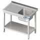 Heavy-Duty Steel Work Table with Sink and Shelf