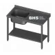 Heavy-Duty Steel Work Table with Sink and Shelf