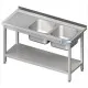 Versatile Metal Table with Twin Sinks and Storage