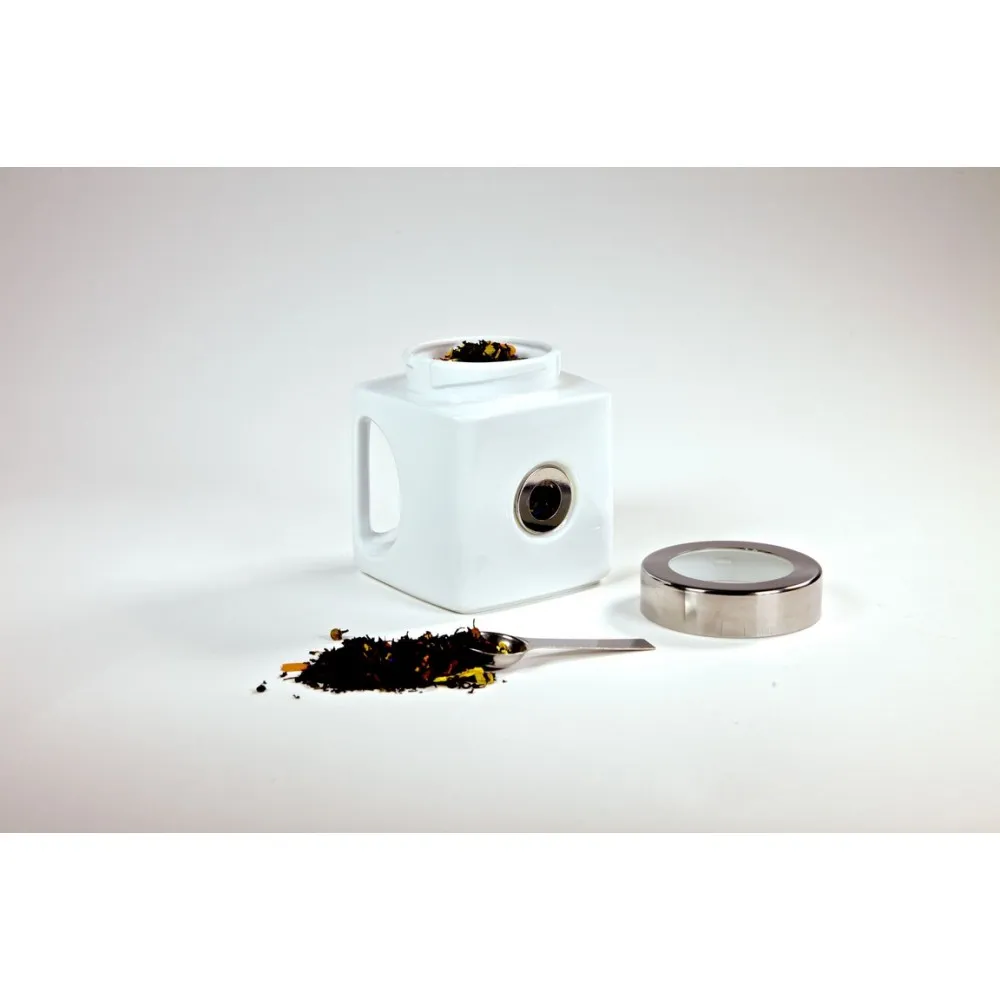 Stylish Tea Caddy with Handle & Spoon - 750g Capacity
