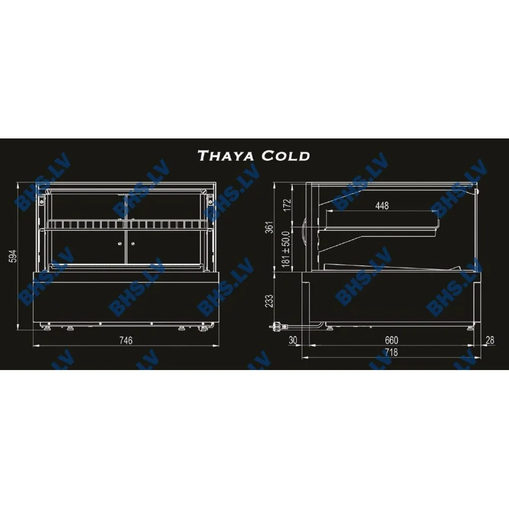THAYA COLD GN3 - Vitrina Šaltam Maistui