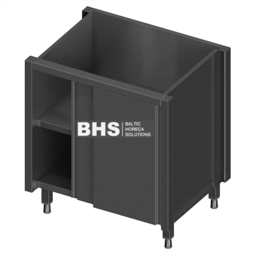 Stylish Modular Work Table with Adjustable Shelving & Sliding Doors