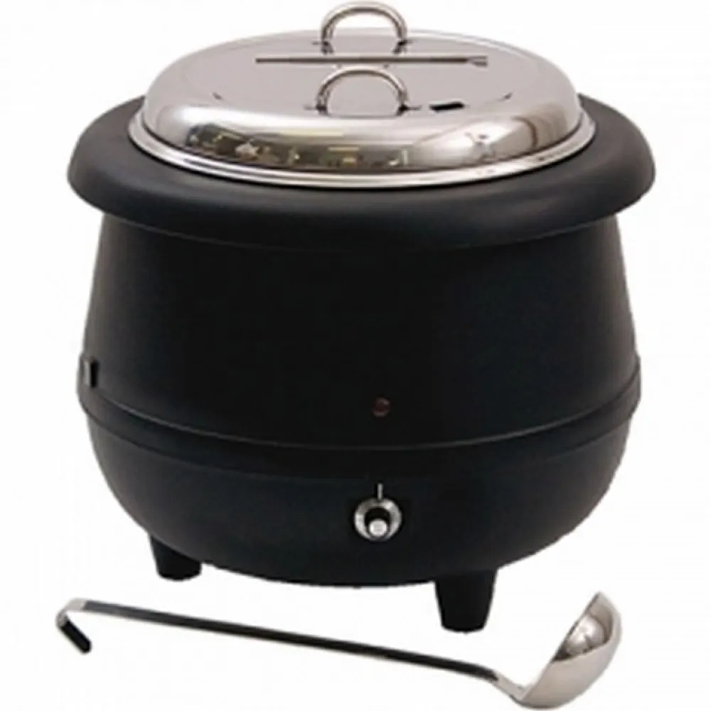 10L Electric Soup Warmer with Ladle - Stainless Steel