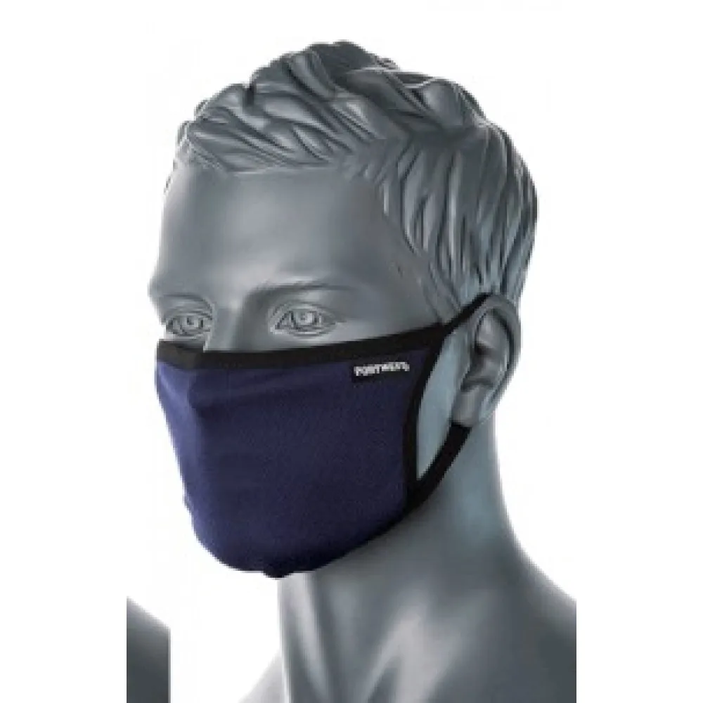 Black Antimicrobial 3-Layer Face Mask for Professionals