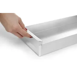 Kepimo skarda su nuimamu šoniniu skydeliu 580x200x(H)50 mm