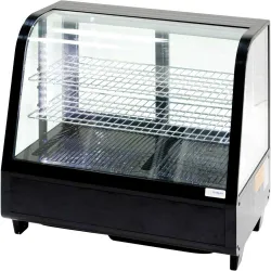 Vitrina 100 l su LED apšvietimu, juoda