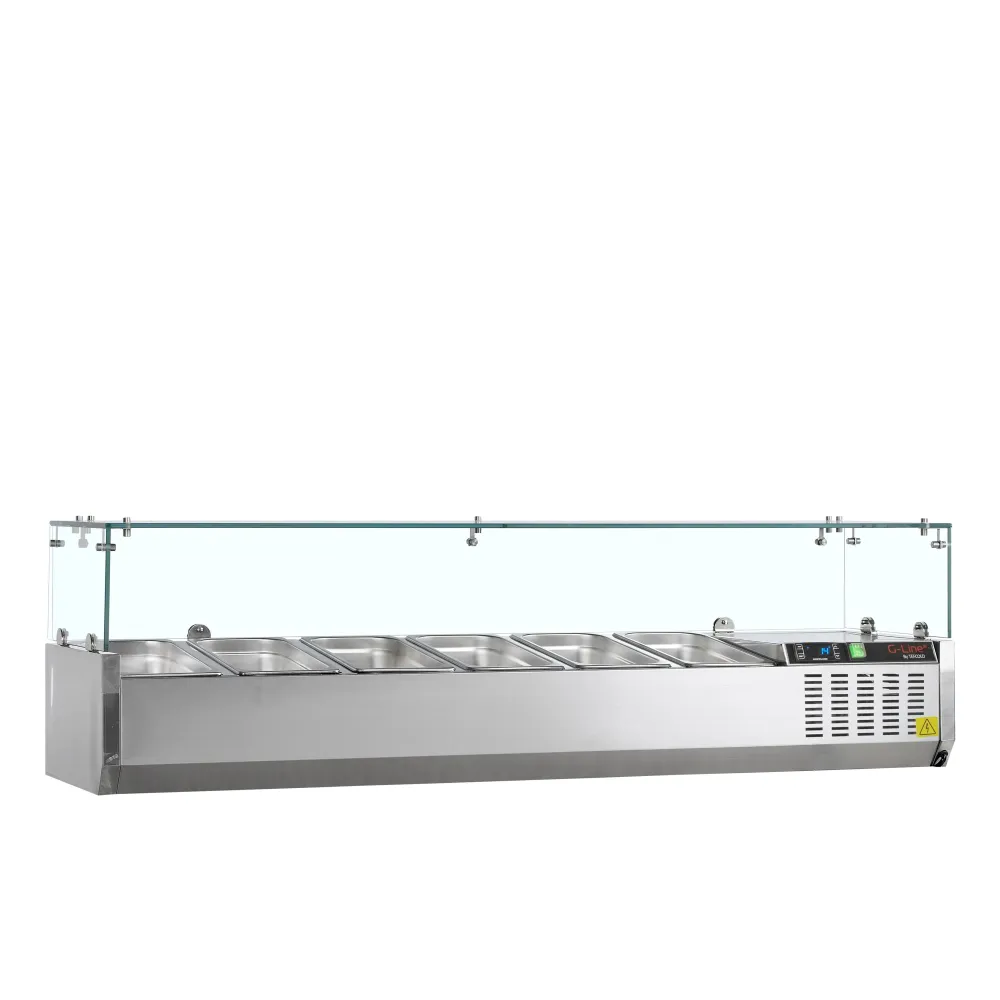 Vitrine de présentation réfrigérée 6 GN1/4