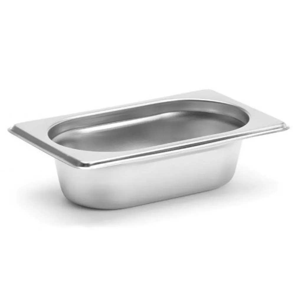 GN1/9 Stainless Steel Food Container - 65mm Height GN1/9 Stainless Steel Food Container - 65mm Height
