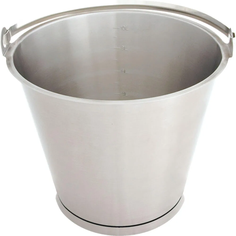 Nerūdijančiojo plieno kibiras su žiedine rankena, Ø 275 mm, 12 l (092123)