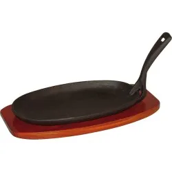 Ketaus keptuvė su mediniu padėklu 240 x140 mm