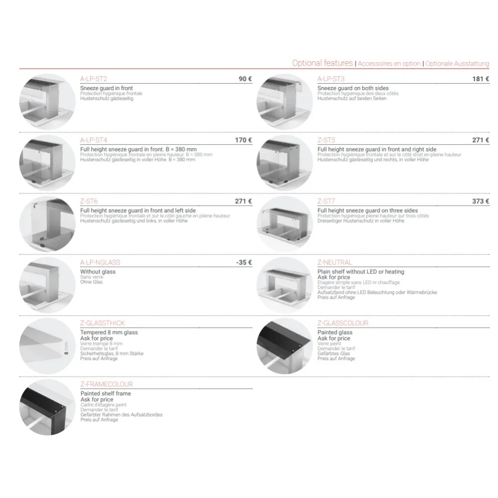 LED-Enhanced Buffet Display Shelf
