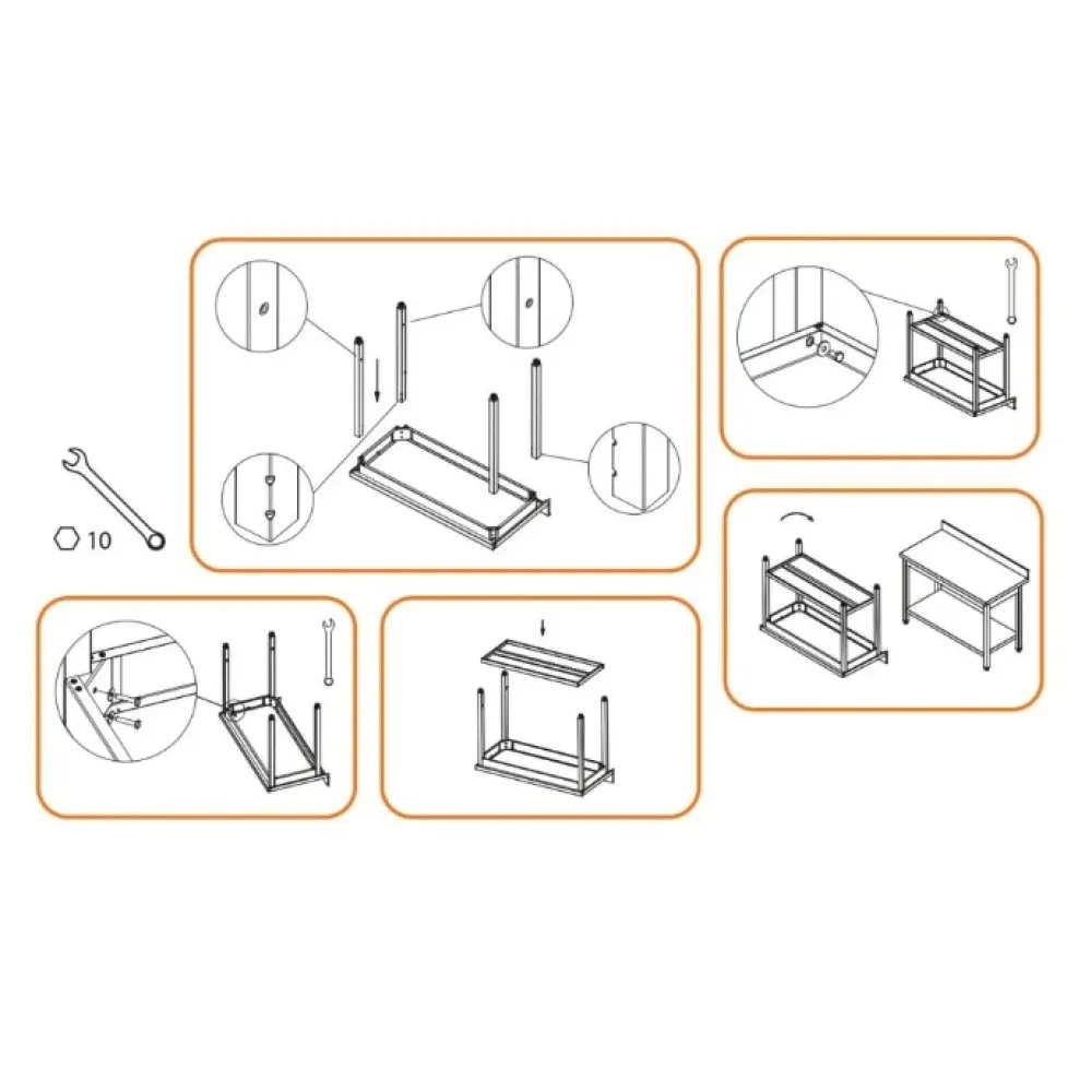 Sleek Wall-Mounted Table without Shelf