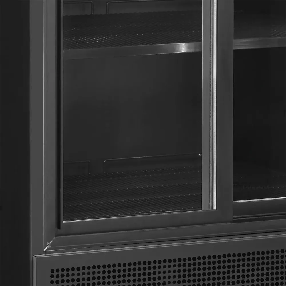 Premium Black Glass Display Fridge FSC891H