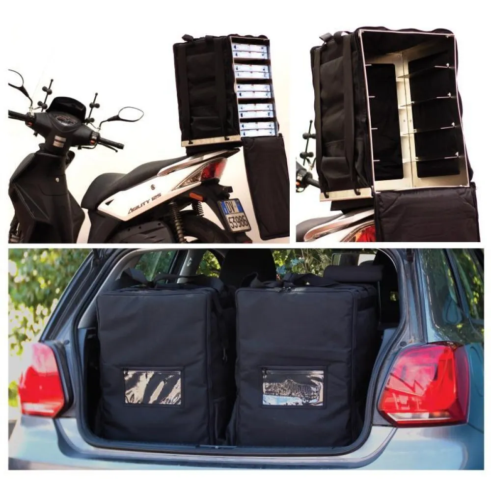 Insulated Pizza Box Carrier - Holds 8 Boxes