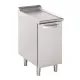 Versatile Stainless Steel Table with Adjustable Height and Hinged Door