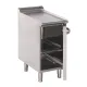Versatile Stainless Steel Table with Adjustable Height and Hinged Door