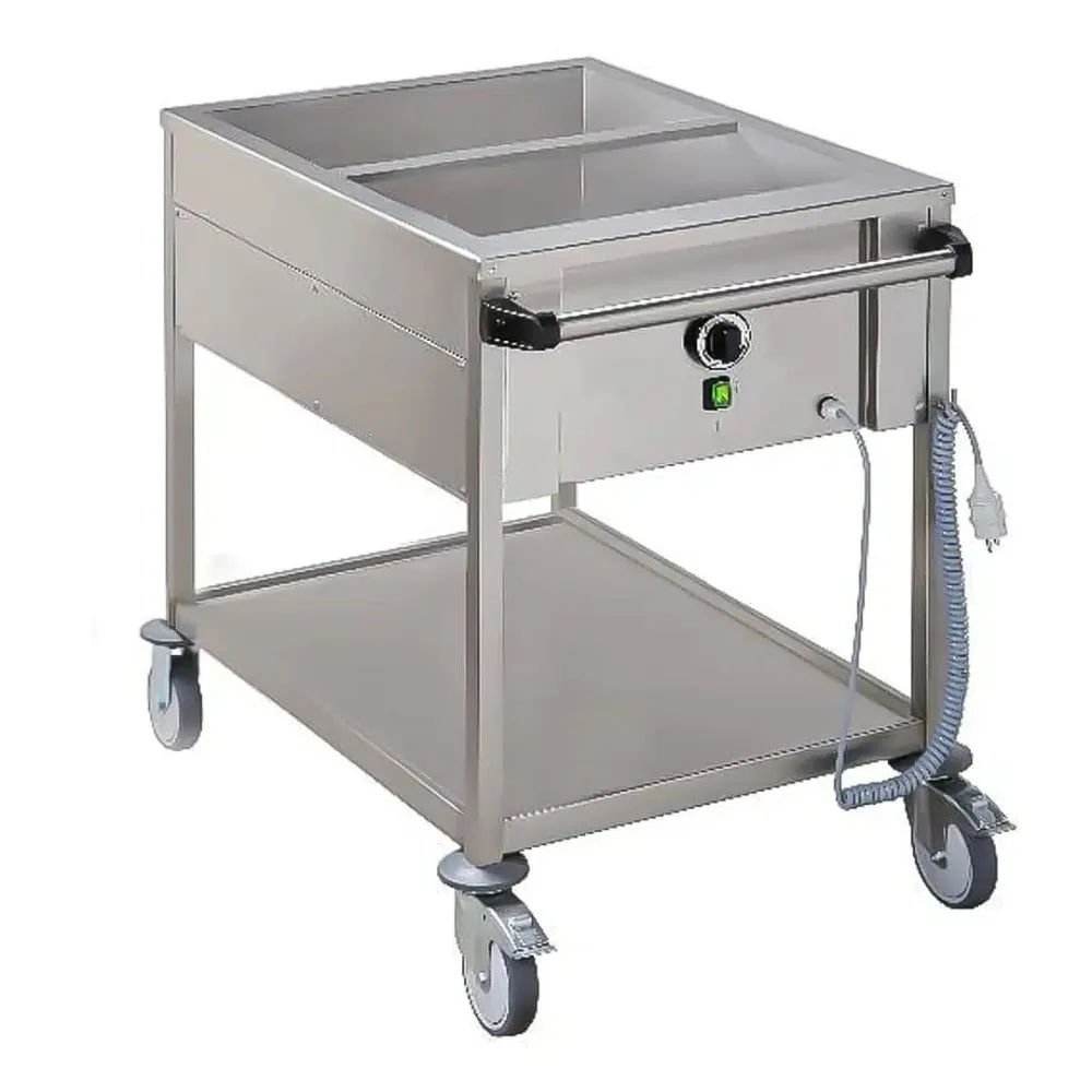 Versatile Heated Serving Trolley 2xGN 1/1