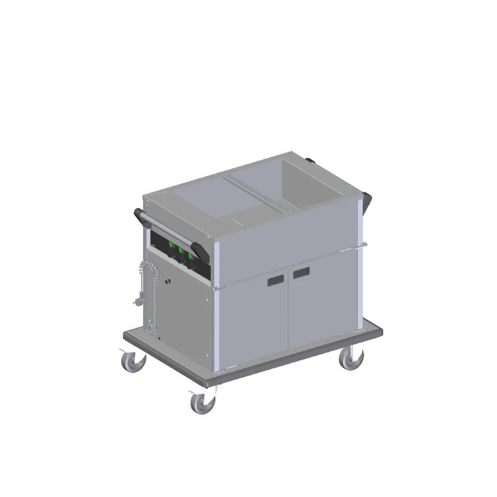 Professional Food Warmer Trolley with Dual Compartments