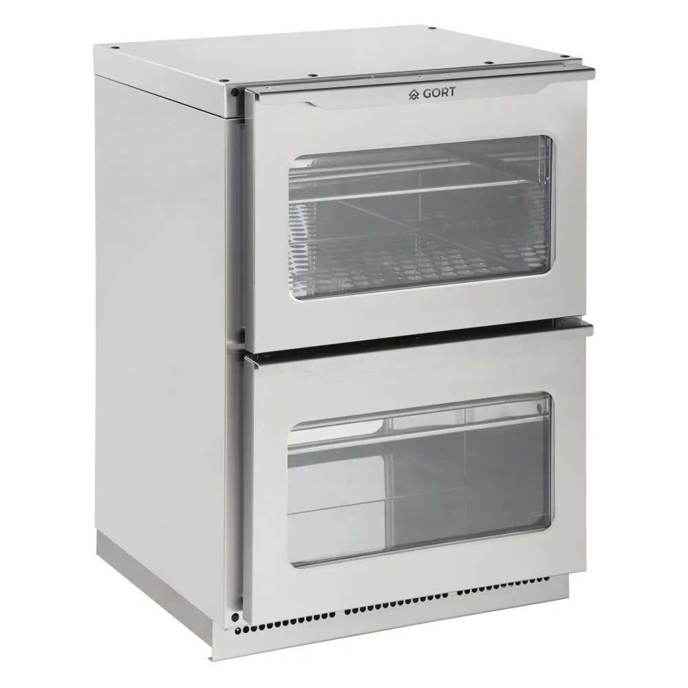 Sleek 69L Bar Cooler with Glass Drawers